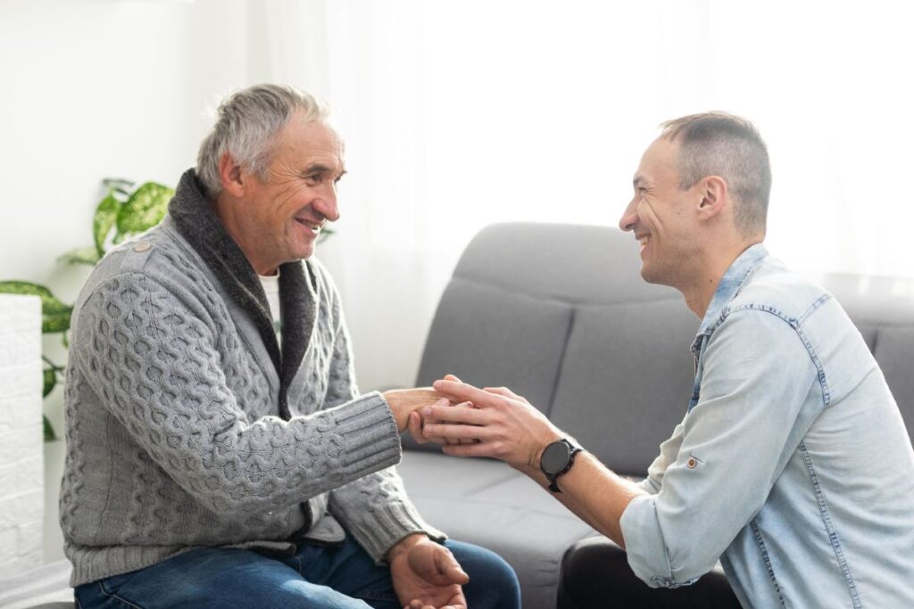 Gardens at Shadow Hills | Senior man being comforted